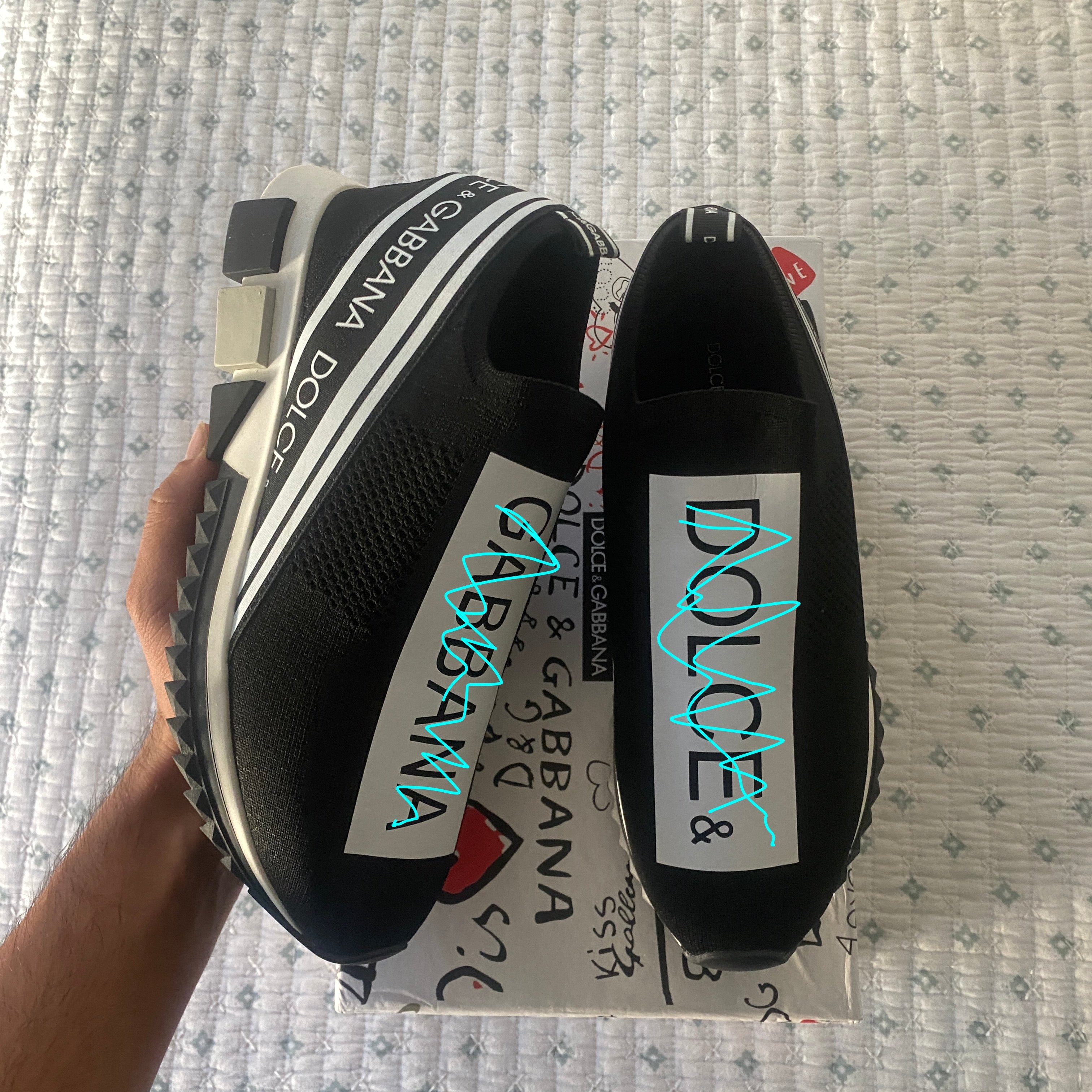 D&G Black Slip Ons