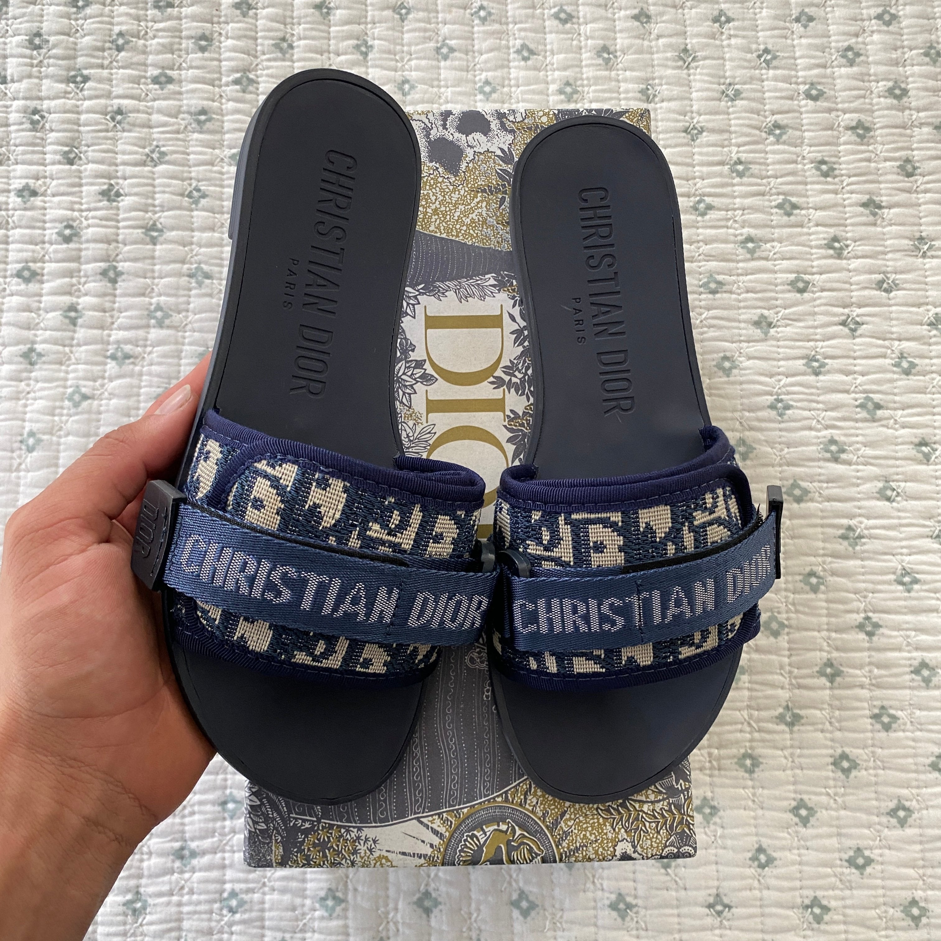 Adore Slides Navy Blue